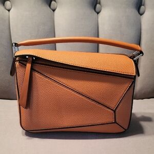 New Geometric Tan Handbag